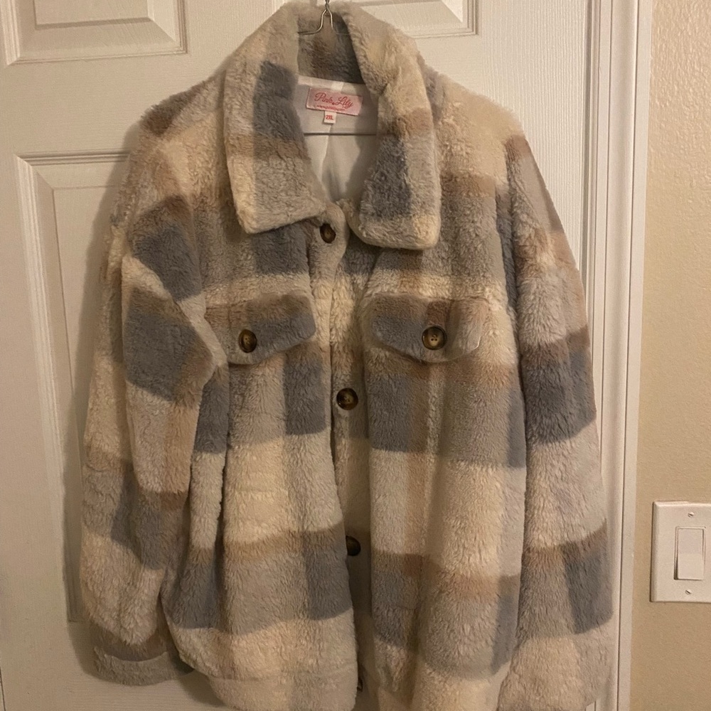 Pink Lily coat size 2X NWOT